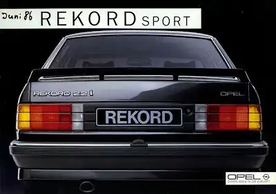 Opel Rekord E Sport Prospekt 5.1985