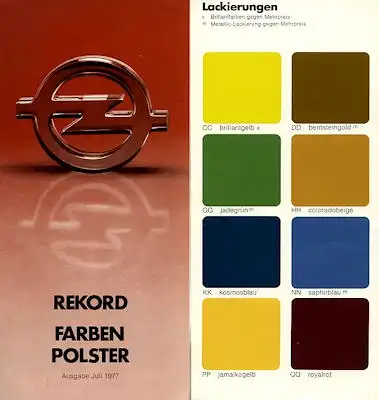 Opel Rekord E Farben 7.1977