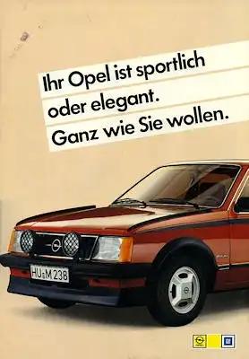 Opel Sport Extras parts Prospekt 1983