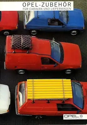 Opel Zubehör für Caravan und Lieferwagen Prospekt 1986