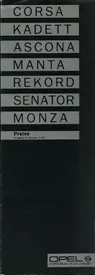 Opel Preisliste 11.1984