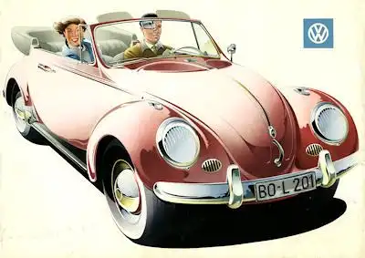 VW Käfer Cabriolet Prospekt ca. 1960