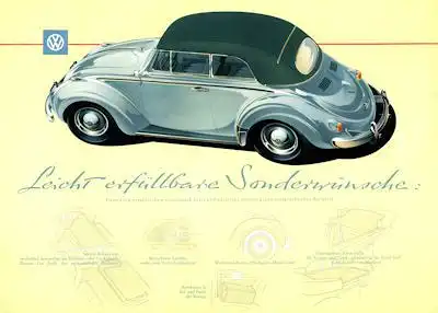 VW Käfer Cabriolet Prospekt ca. 1960