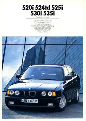 BMW 520i 524td 525i 530i 535i Farben 1990