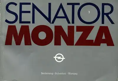 Opel Senator Monza Bedienungsanleitung 1981