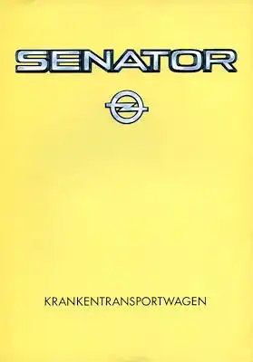 Opel Senator Krankentransportwagen Prospekt 1984