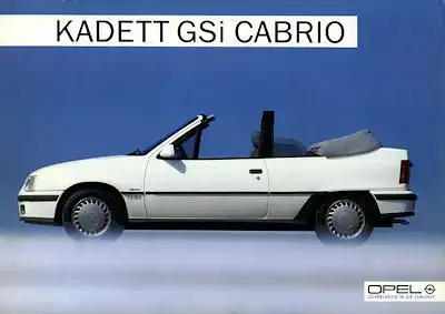 Opel Kadett E GSi Cabrio Prospekt 9.1985
