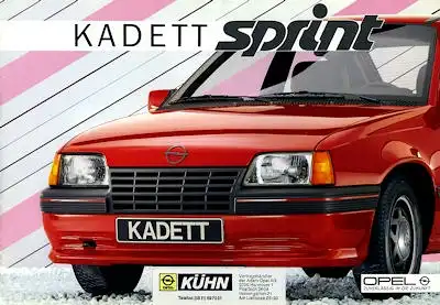 Opel Kadett E Sprint Prospekt ca. 1986