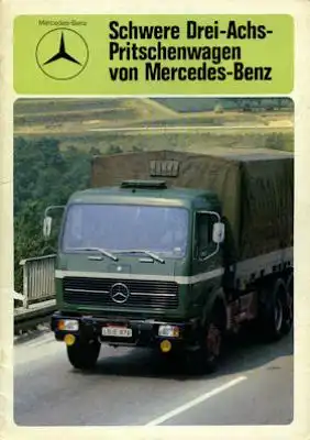 Mercedes-Benz 3 Achs Pritschenwagen Prospekt 8.1975