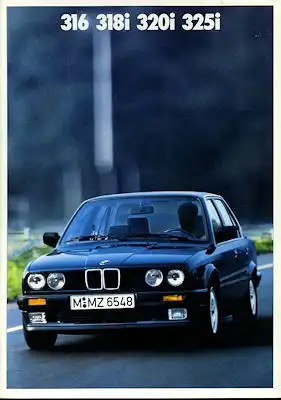 BMW 316 318i 320i 325i Prospekt 1988