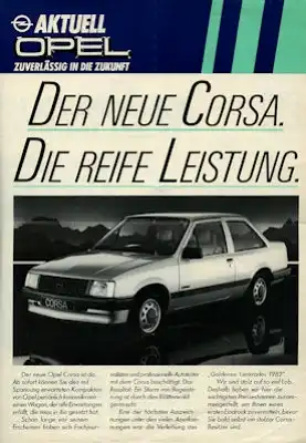 Opel Corsa Prospekt 1983
