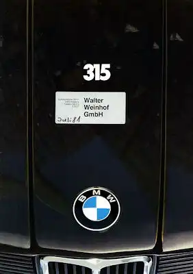 BMW 315 Prospekt 1981