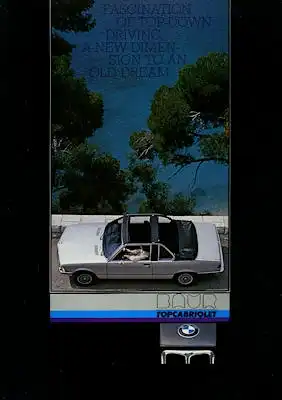 BMW 315 316 318i 320 323i Baur Cabriolet Prospekt 4.1981
