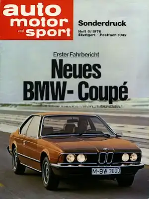 BMW 630 633 CSi Test 1976