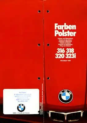 BMW 316-323i Farben 1980