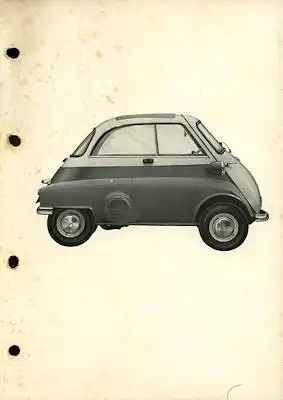 BMW Isetta 250 300 Export Ersatzteilliste 10.1960