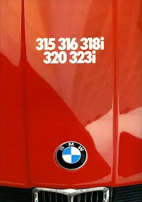 BMW 315 316 318i 320 323i Prospekt 1982