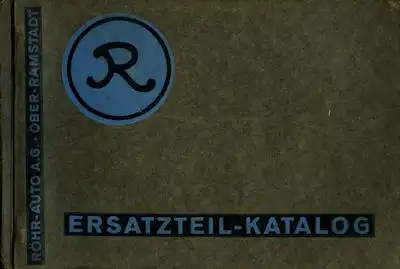 Röhr Type R 8 / R 9 Ersatzteil-Katalog ca. 1929
