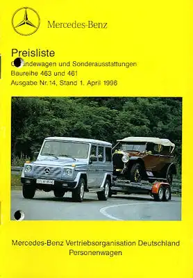 Mercedes-Benz G Preisliste 4.1996