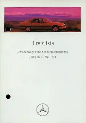 Mercedes-Benz Preisliste 5.1993