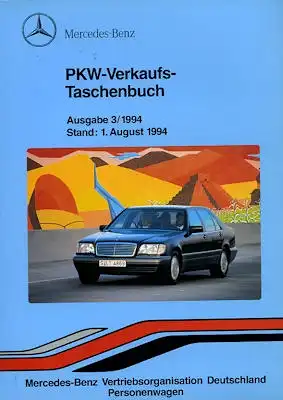 Mercedes-Benz Verkaufs-Taschenbuch 8.1994
