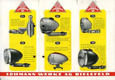 Lohmann Radlicht Prospekt 1950er Jahre