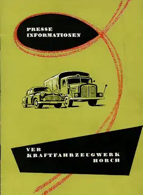 VEB Kraftfahrzeugwerk Horch Presse Information 1956