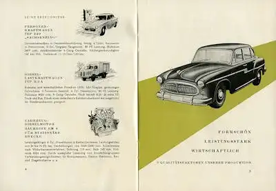 VEB Kraftfahrzeugwerk Horch Presse Information 1956