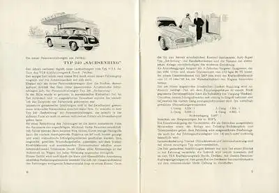 VEB Kraftfahrzeugwerk Horch Presse Information 1956