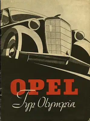 Opel Olympia Prospekt 1930er Jahre