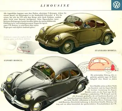 VW Käfer Prospekt 9.1953