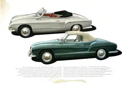 VW Karmann Ghia Prospekt ca. 1958