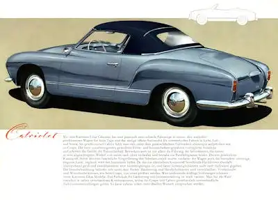 VW Karmann Ghia Prospekt ca. 1958