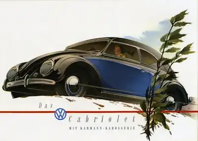 VW Käfer Cabriolet Prospekt ca. 1950