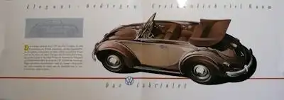 VW Käfer Cabriolet Prospekt ca. 1950