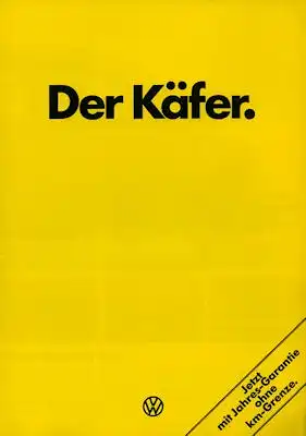 VW Käfer Prospekt 8.1975
