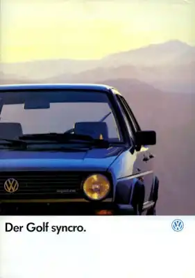VW Golf 2 Syncro Prospekt 7.1986