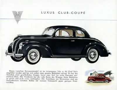 Ford V 8 Prospekt 1938