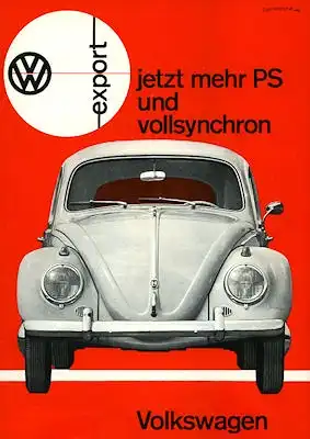 VW Käfer vollsynchron Prospekt ca. 1962