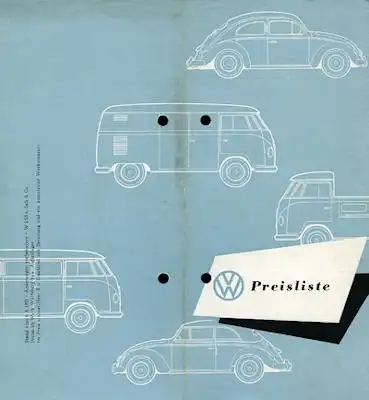 VW Preisliste 8.1955