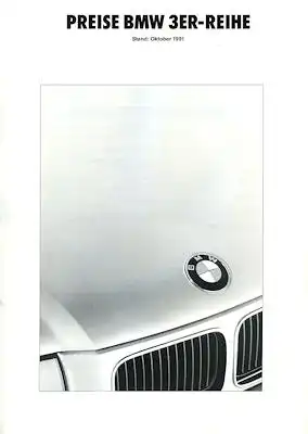 BMW 3er Limousine Preisliste 11.1991