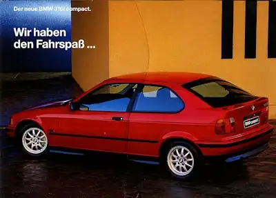 BMW 316i Compact Prospekt 1994 NEU