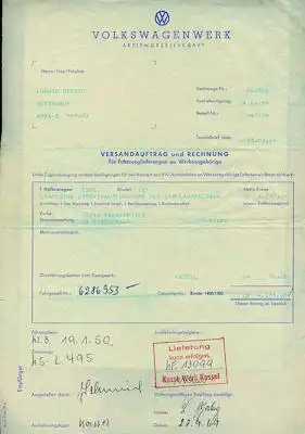 VW Brief 1964