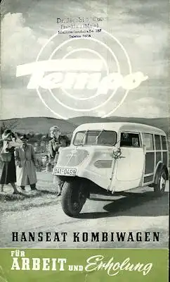 Tempo Hanseat Kombiwagen Prospekt ca. 1949