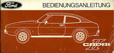 Ford Capri II Bedienungsanleitung 11.1974