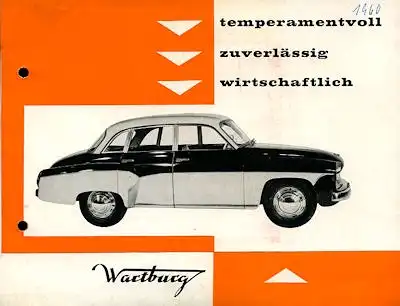 Wartburg 311 Prospekt ca. 1960