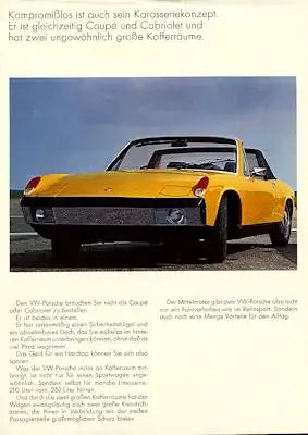 Porsche 914 Prospekt 9.1969