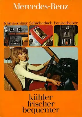 Mercedes-Benz Klima-Amlage / Schiebedach / Fensterheber Prospekt 6.1976