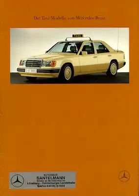 Mercedes-Benz Taxi Modelle Prospekt 8.1990