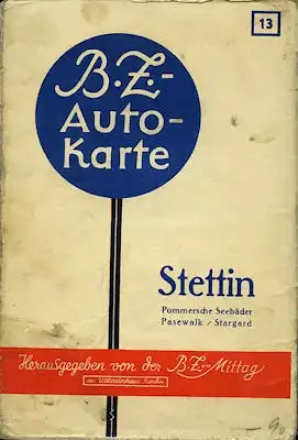 BZ Karte 13 Stettin 1930er Jahre